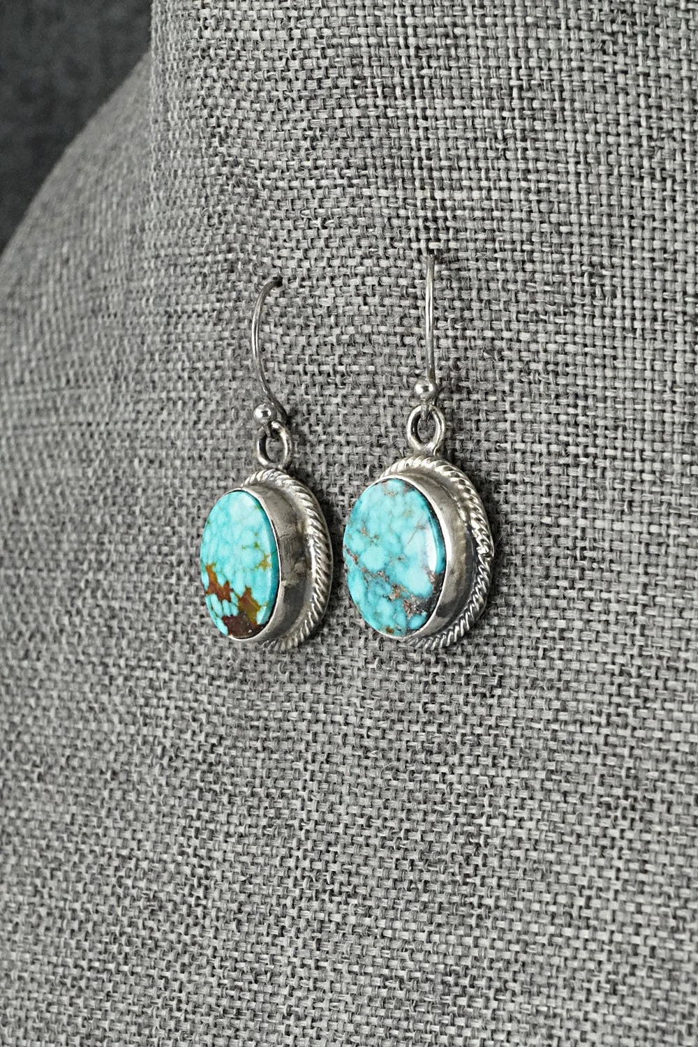 Turquoise & Sterling Silver Necklace and Earrings Set - Paul Livingston