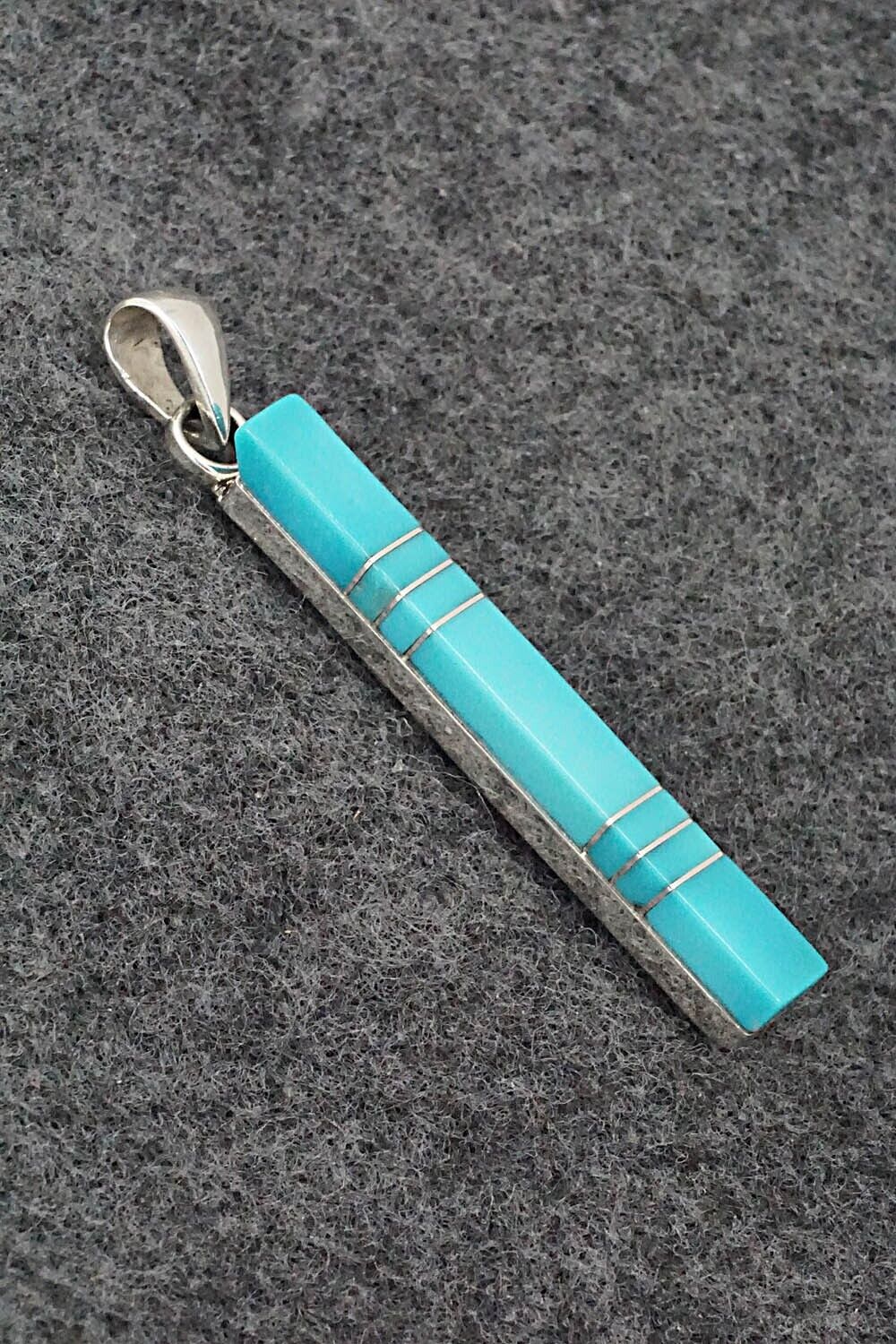 Turquoise & Sterling Silver Pendant - Maderral Kallestewa