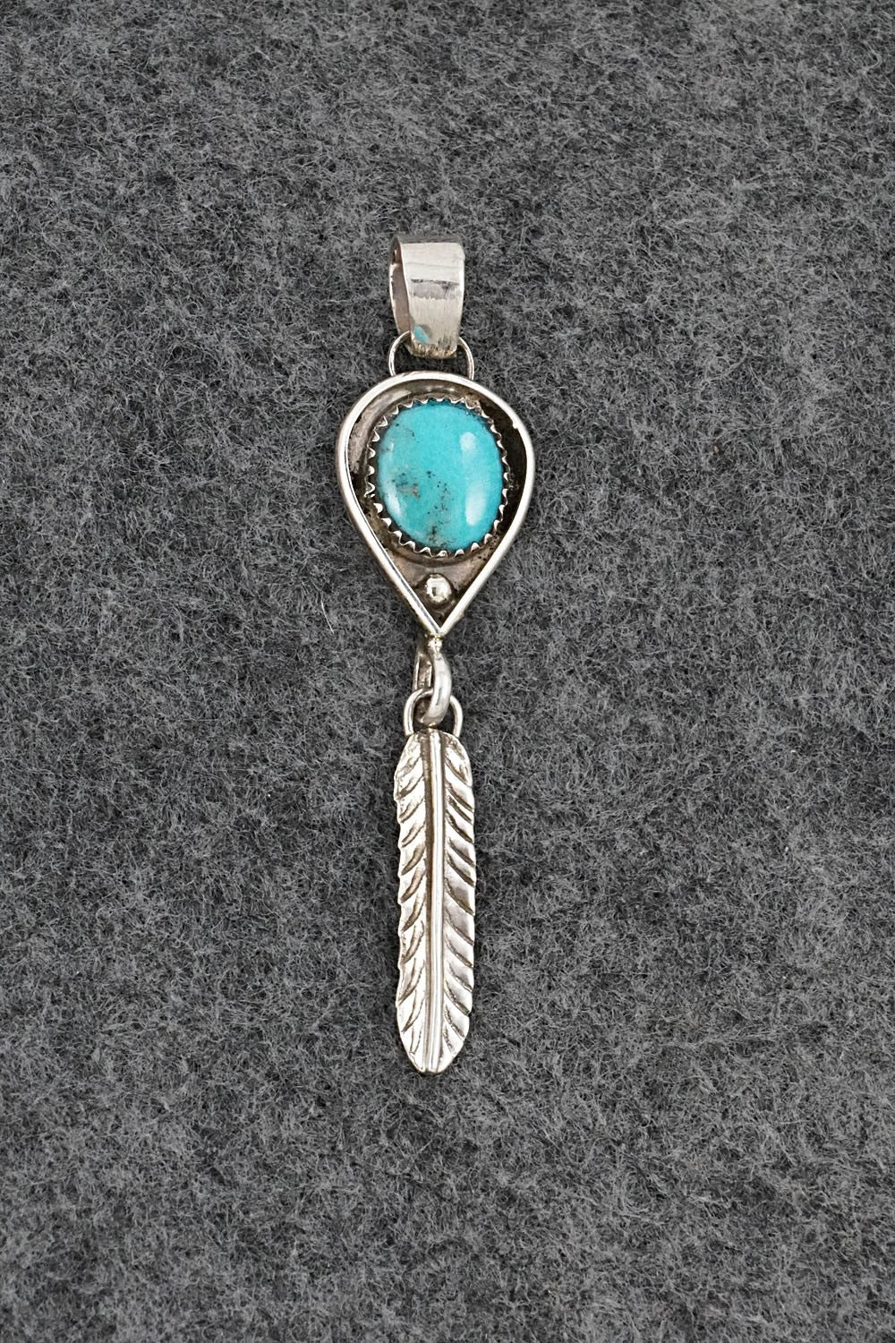 Turquoise & Sterling Silver Pendant - Priscilla Reeder