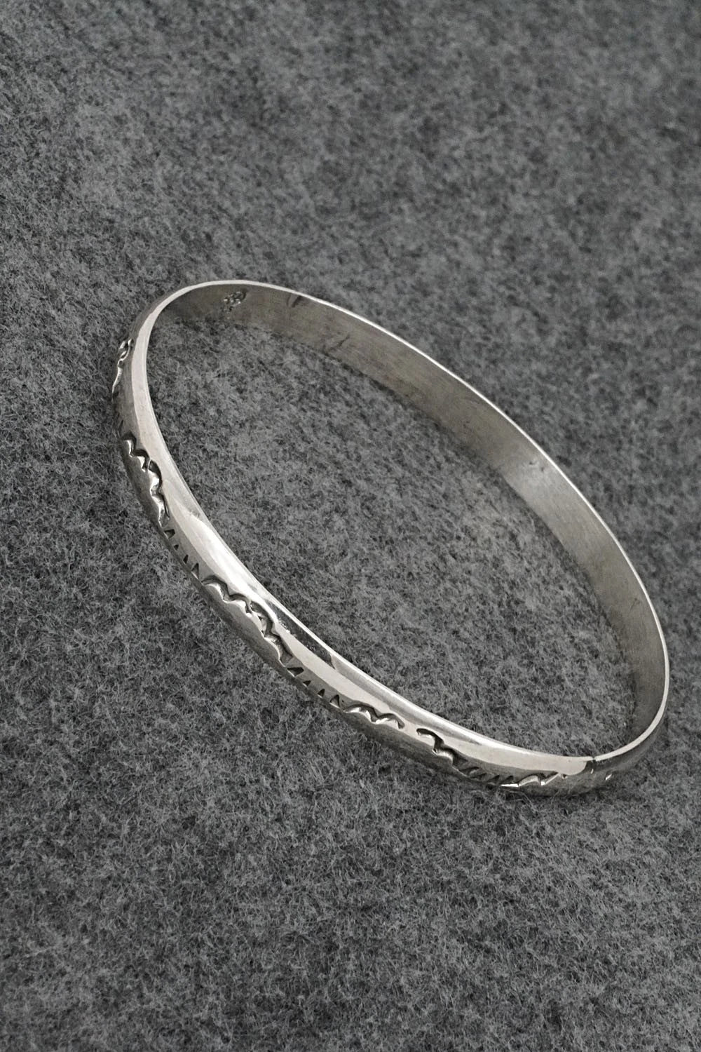 Sterling Silver Bangle Bracelet - Elaine Tahe