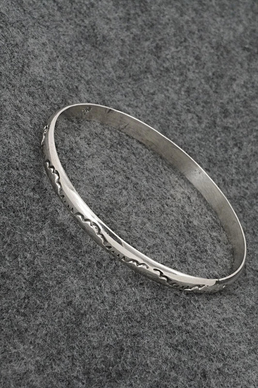 Sterling Silver Bangle Bracelet - Elaine Tahe
