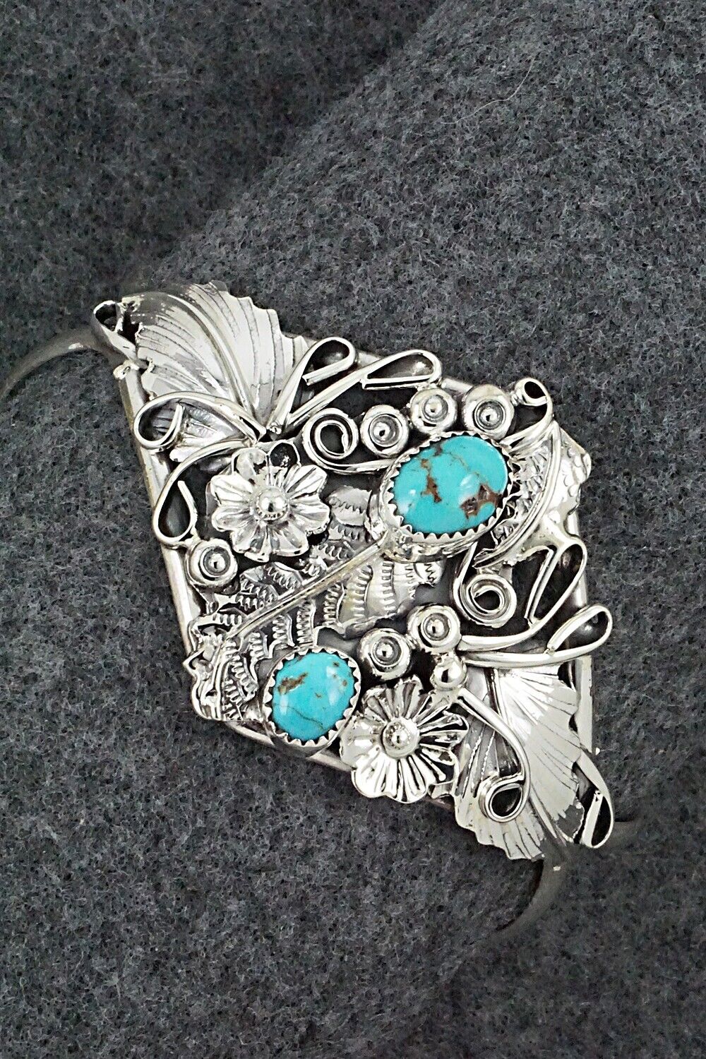 Turquoise & Sterling Silver Bracelet - Harry Yazzie