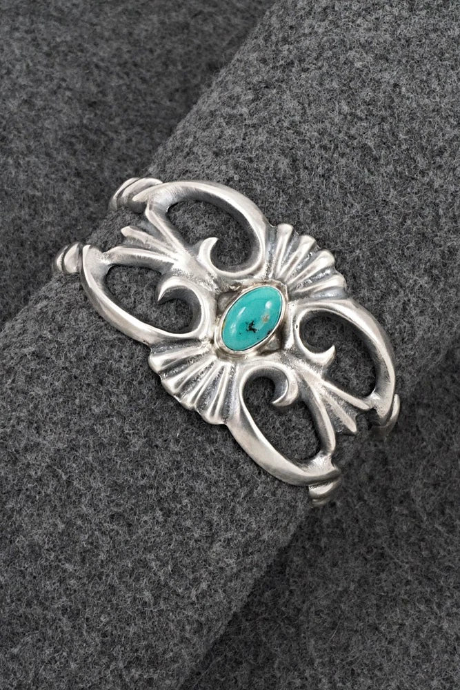 Turquoise & Sterling Silver Bracelet - Eugene Gruber