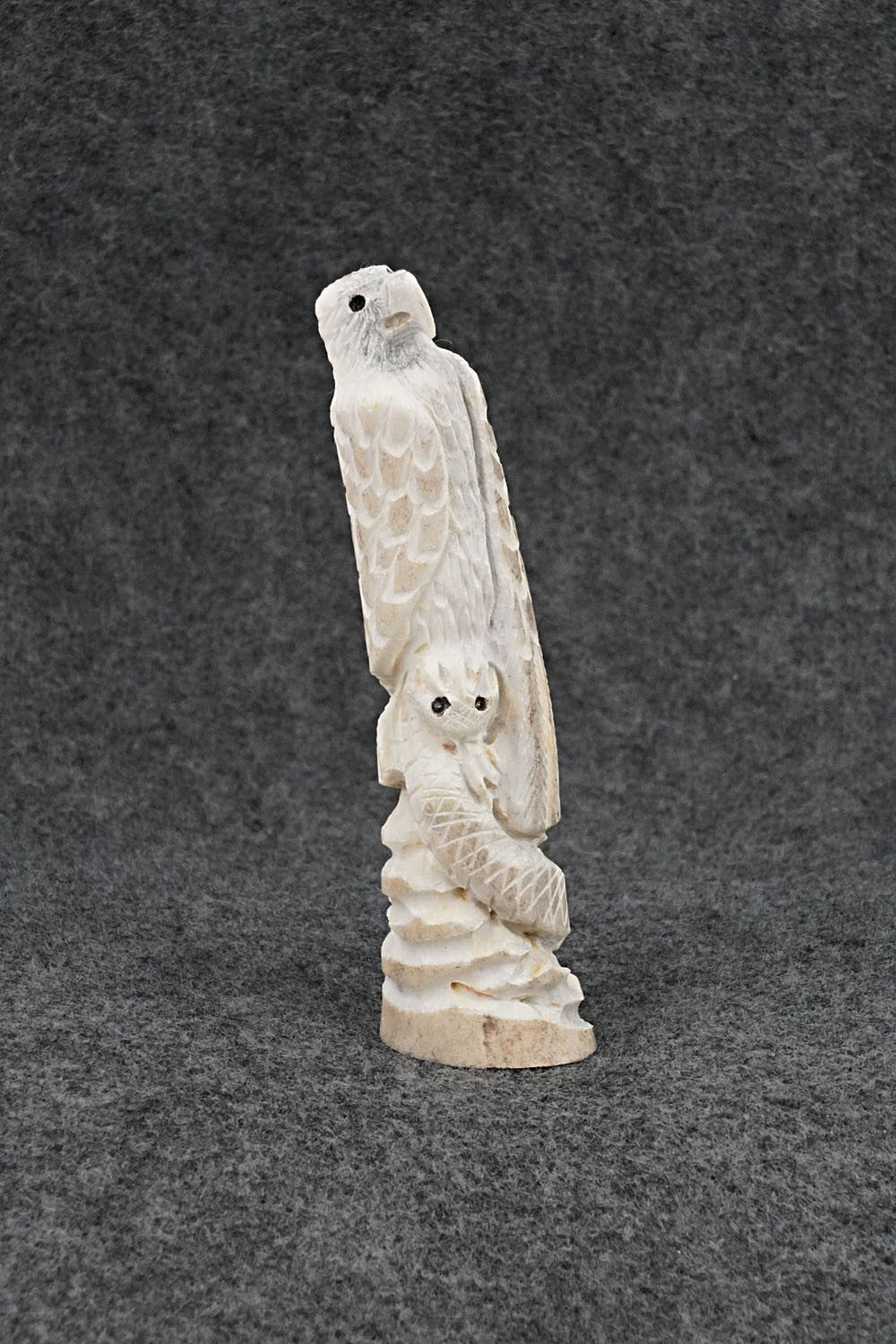 Eagle & Snake Zuni Fetish Carving - Elton Kaamasee
