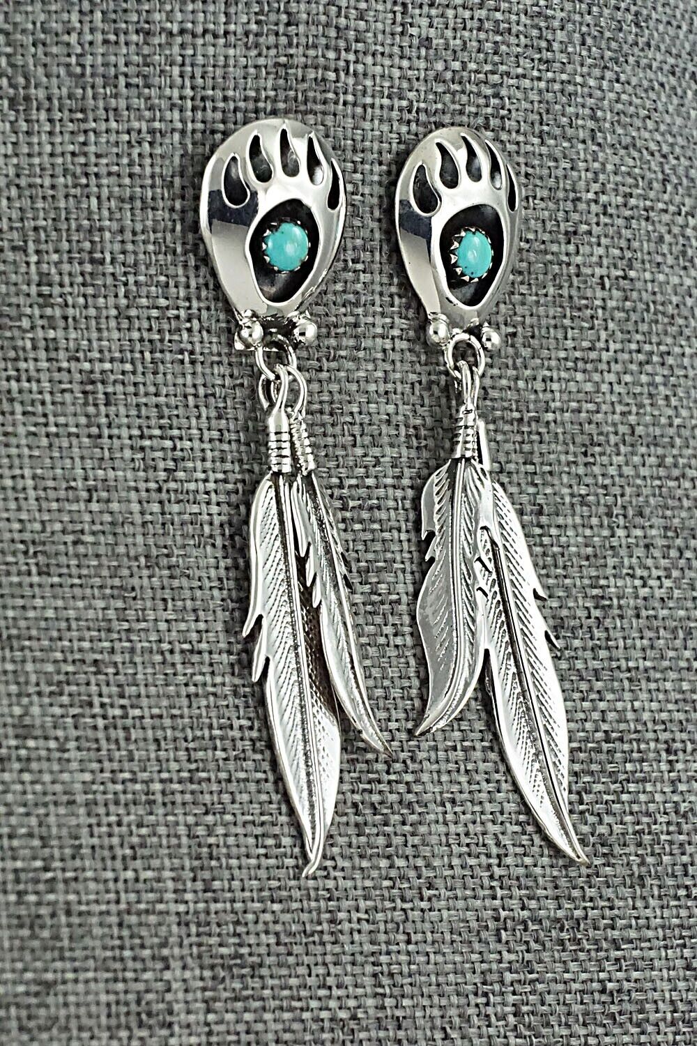 Turquoise & Sterling Silver Earrings - Emery Spencer