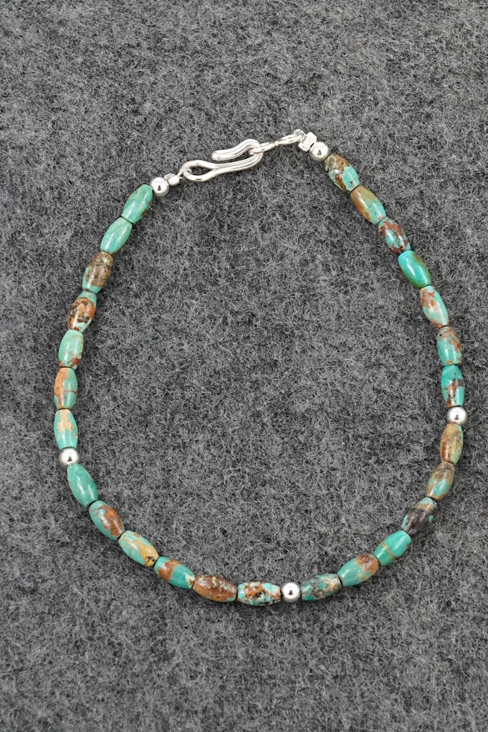 Turquoise & Sterling Silver Bracelet - Doreen Jake