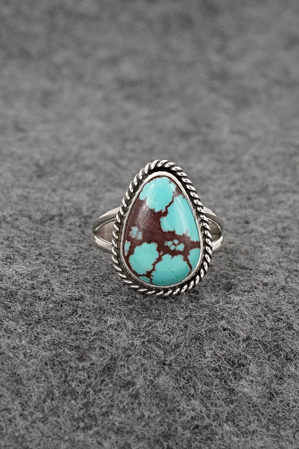 Turquoise & Sterling Silver Ring - Eugene Gruber - Size 6