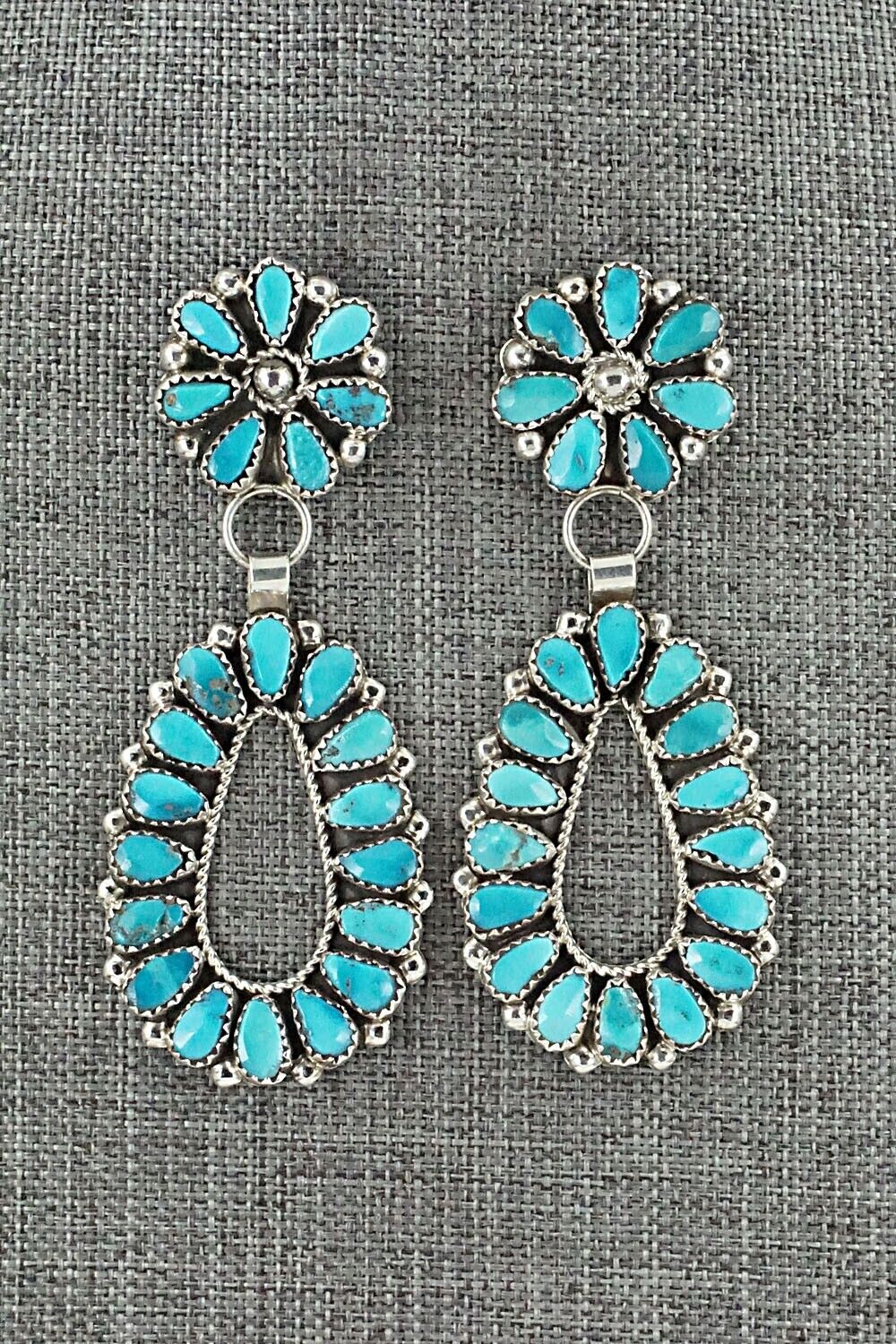 Turquoise & Sterling Silver Earrings - Eunise Wilson