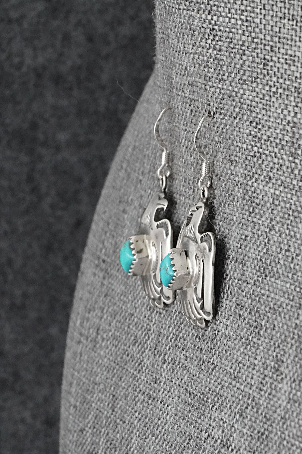 Turquoise & Sterling Silver Earrings - Verley Betone