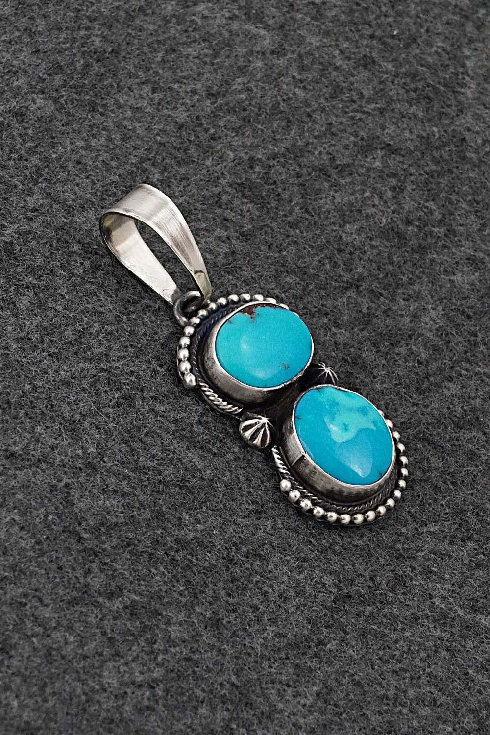 Turquoise & Sterling Silver Pendant - Darrin Livingston
