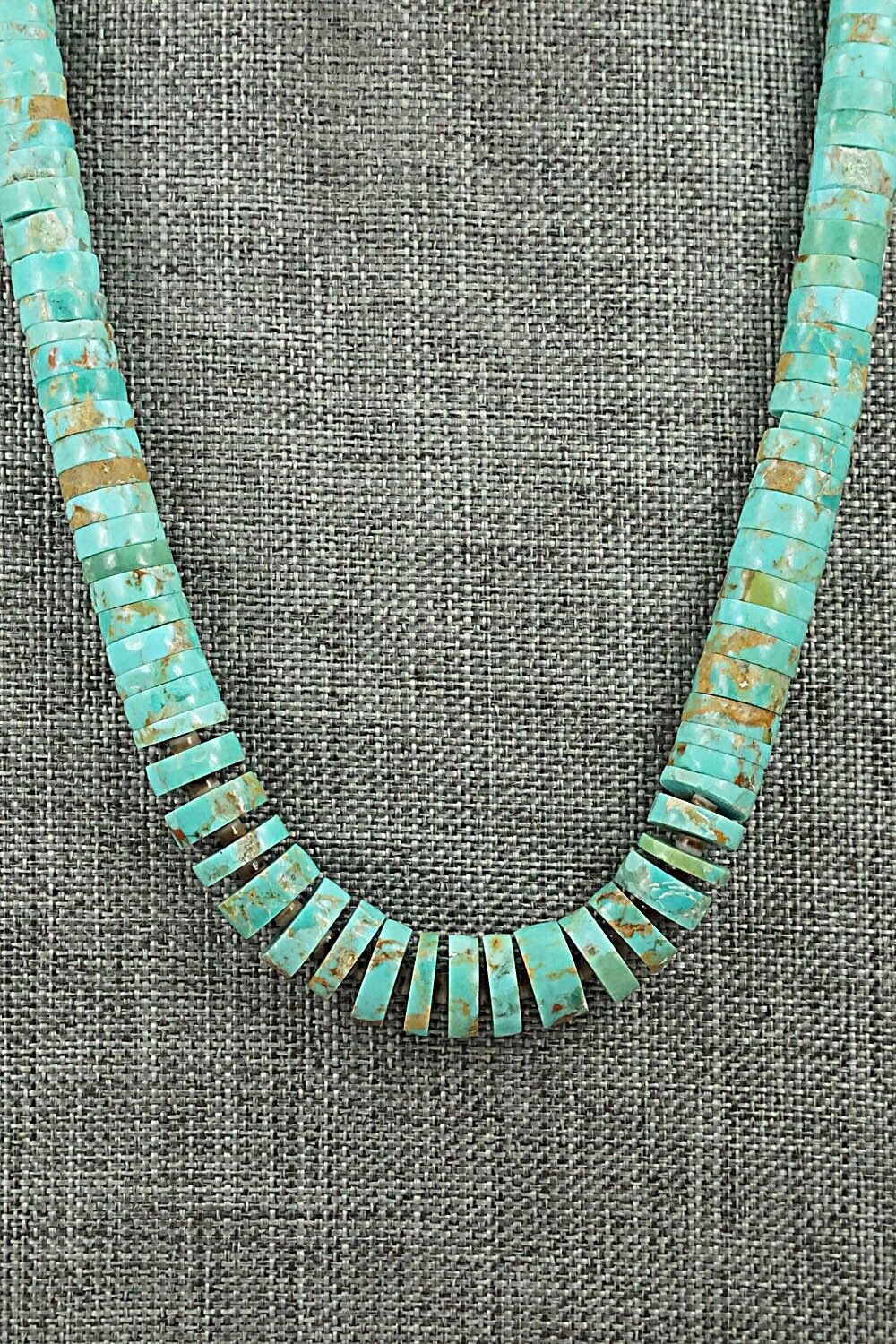 Turquoise & Sterling Silver Necklace - Joe Garcia