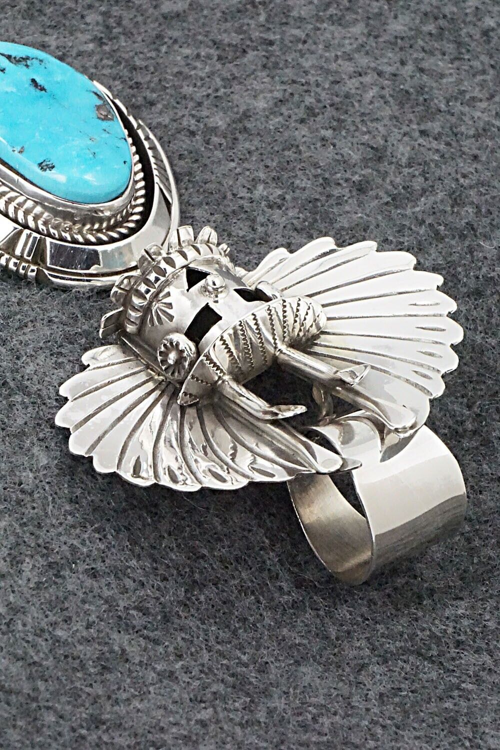 Turquoise & Sterling Silver Pendant - Rita Lee