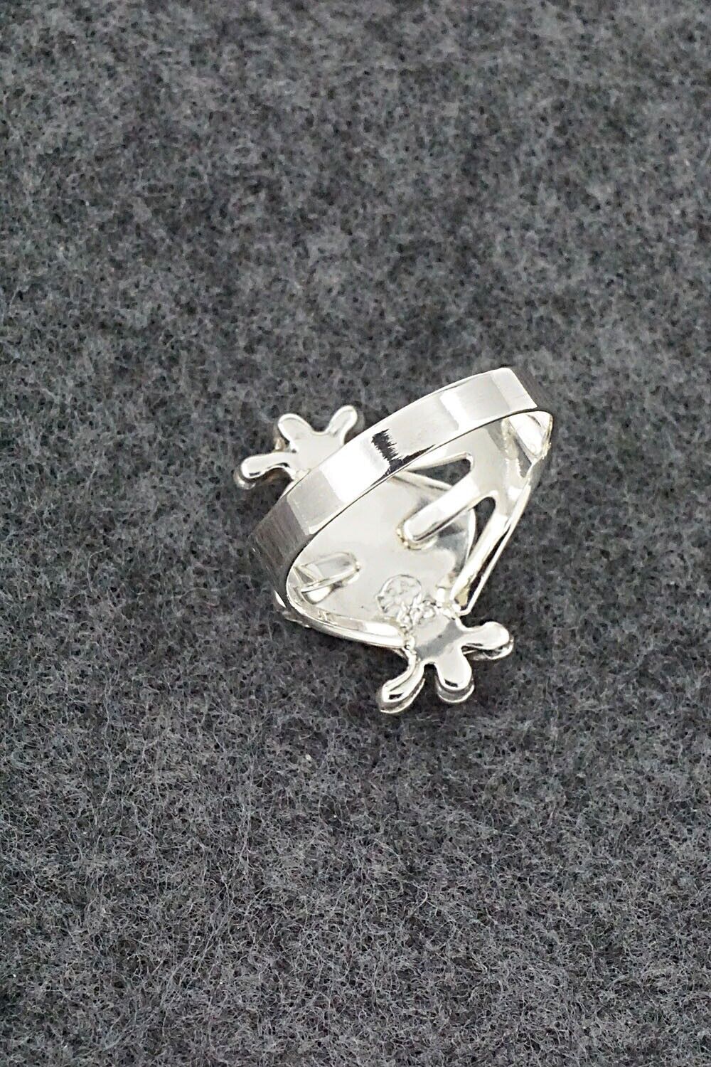 Turquoise & Sterling Silver Inlay Ring - James Manygoats - Size 8