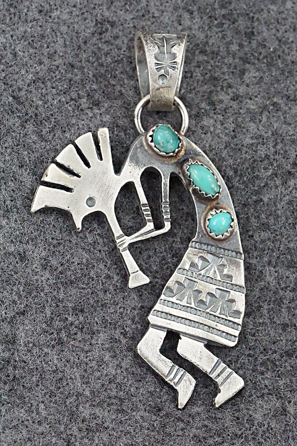 Turquoise & Sterling Silver Pendant - Eva & Linberg Billah