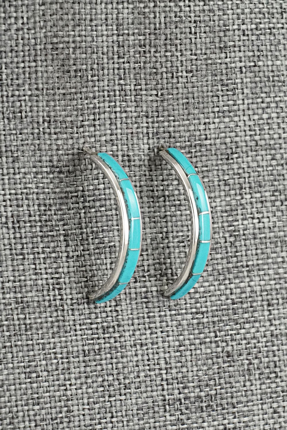 Turquoise & Sterling Silver Earrings - Nathaniel Johnson