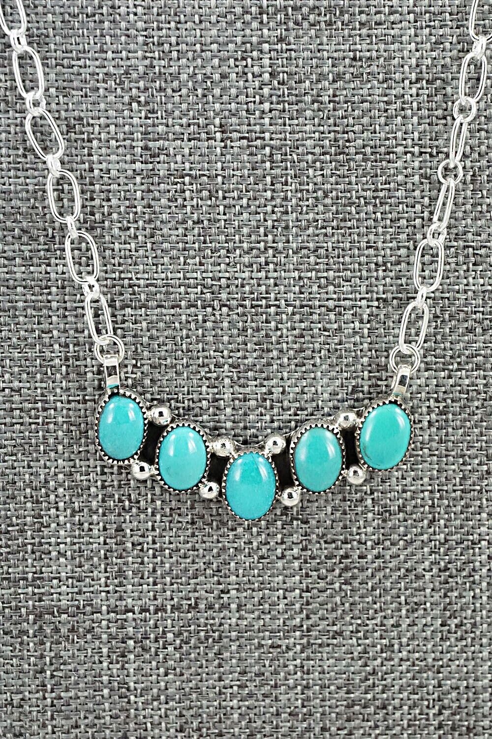 Turquoise & Sterling Silver Necklace - Kimberly Yazzie
