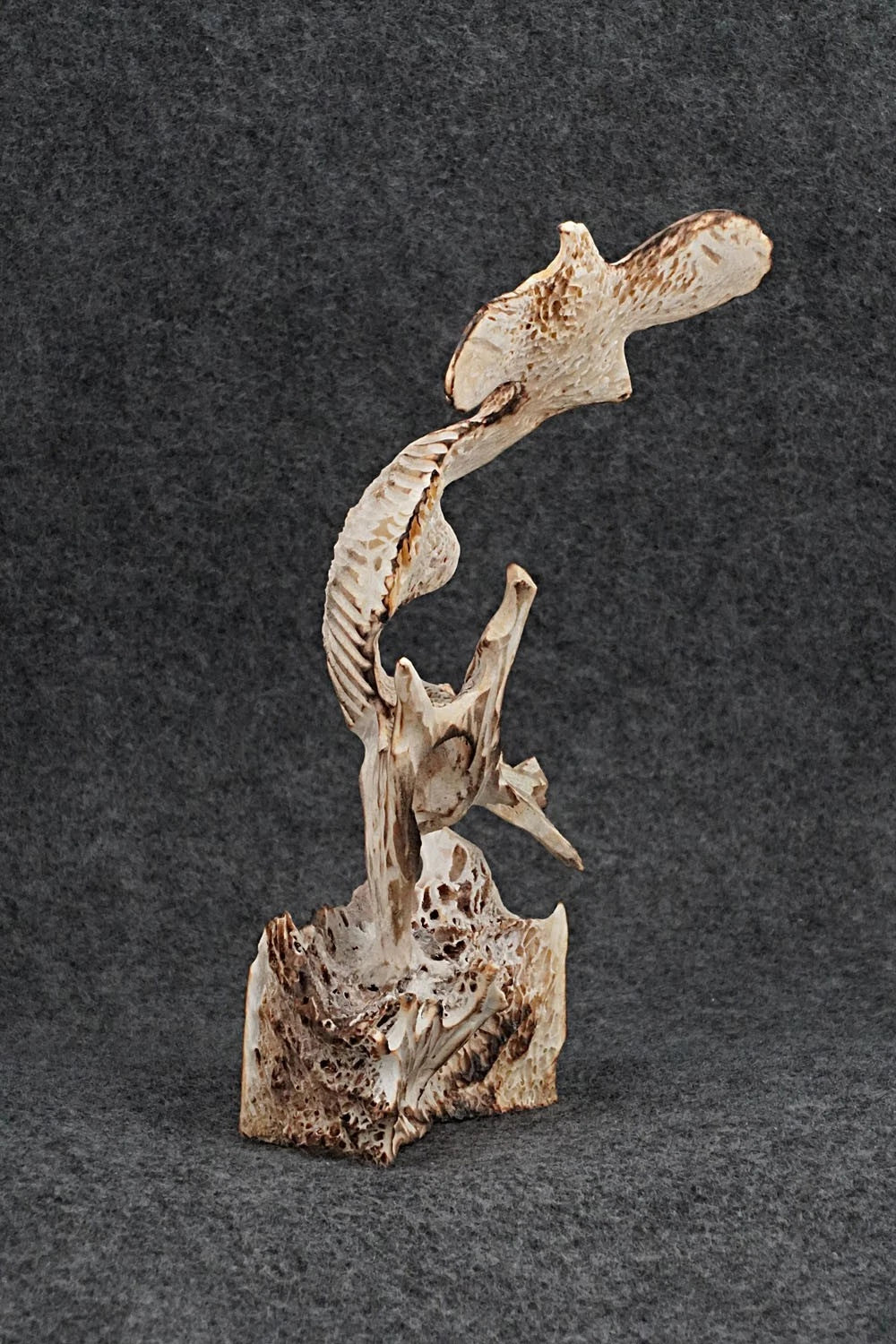 Owl & Eagle Zuni Fetish Carving - Ruben Najera