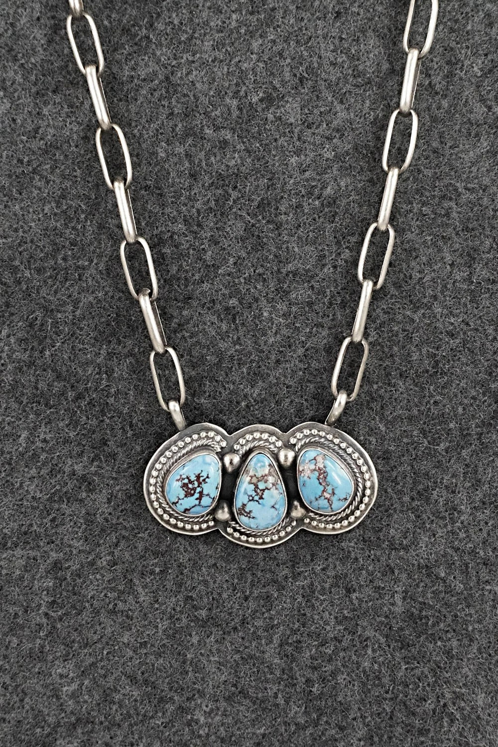 Turquoise & Sterling Silver Necklace - Kathleen Livingston