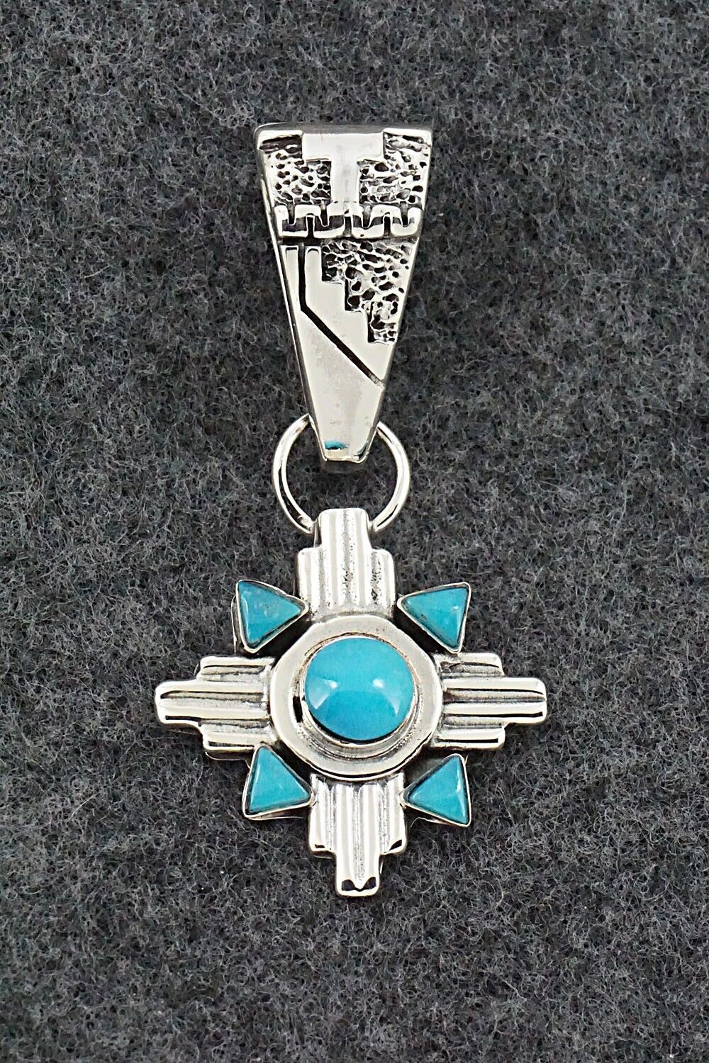 Turquoise and Sterling Silver Pendant - Sadie Jim
