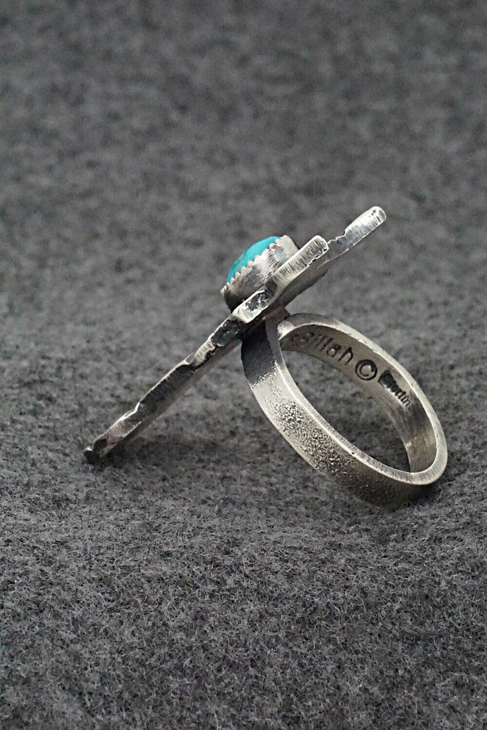 Turquoise & Sterling Silver Ring - Kindale Bilah - Size 10.5 (Adj.)