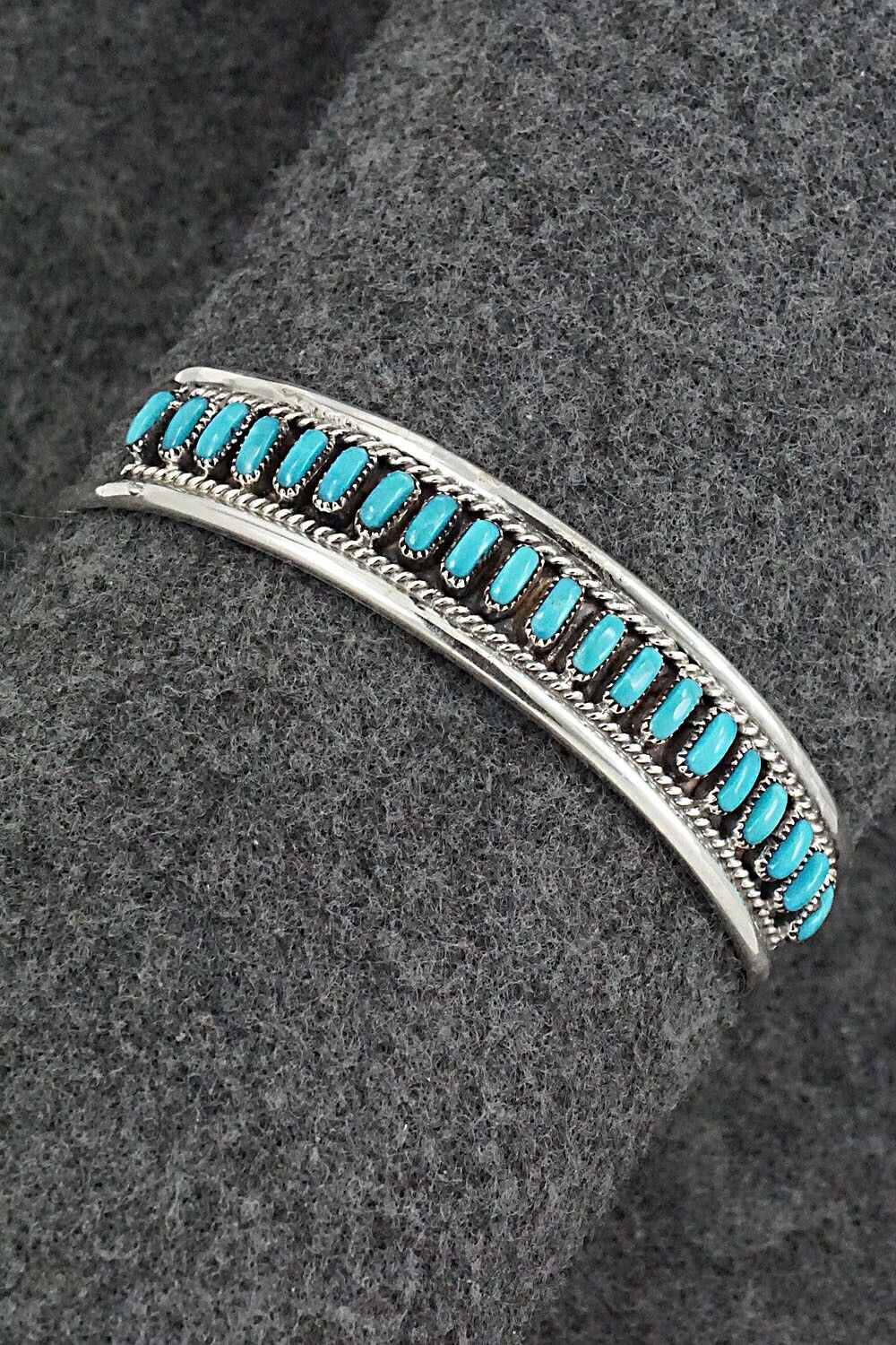 Turquoise & Sterling Silver Bracelet - Eldrick Seoutewa