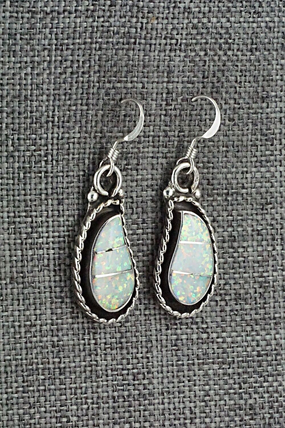 Opalite & Sterling Silver Inlay Earrings - Susie Lowsayatee