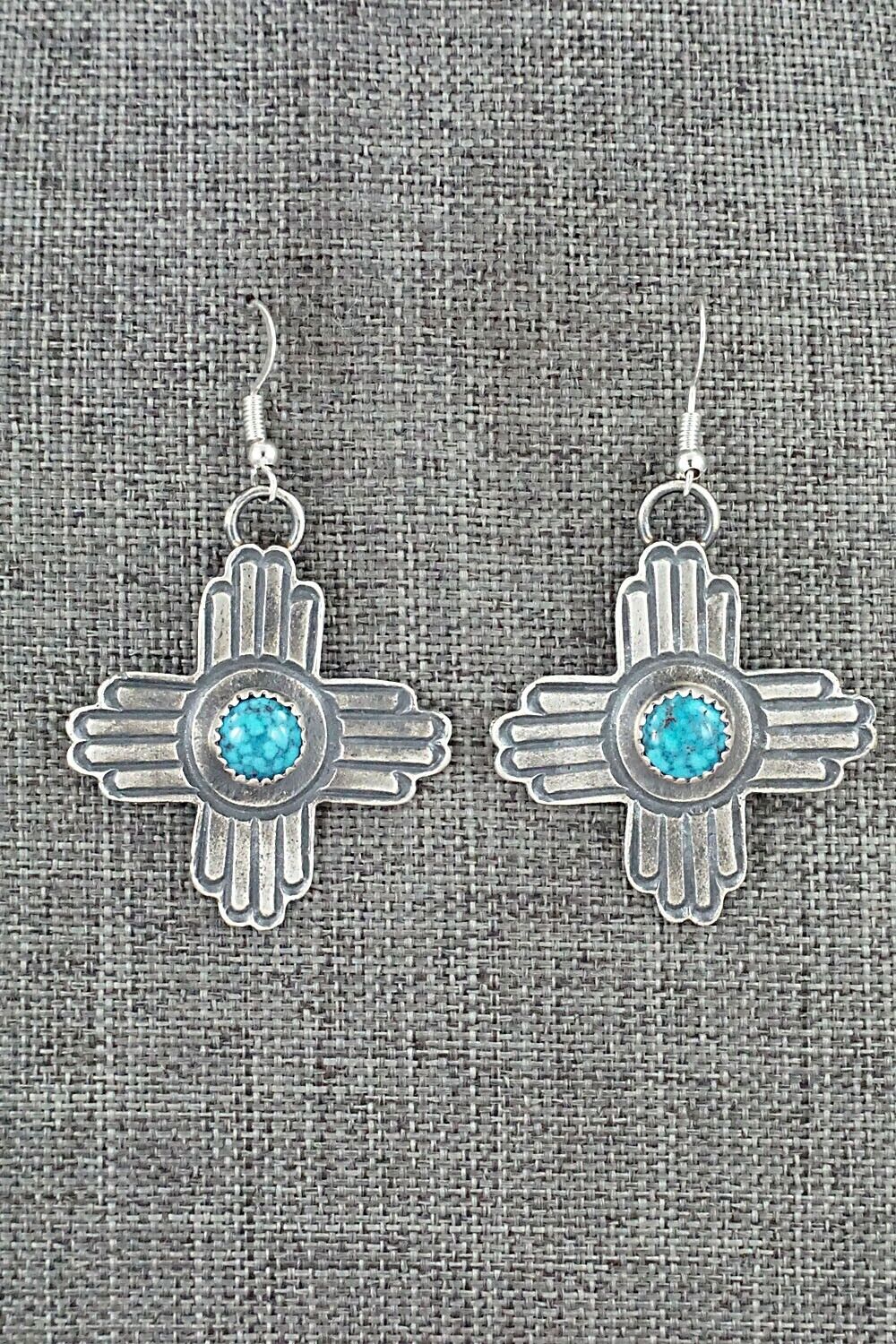 Turquoise & Sterling Silver Earrings - Kevin Billah