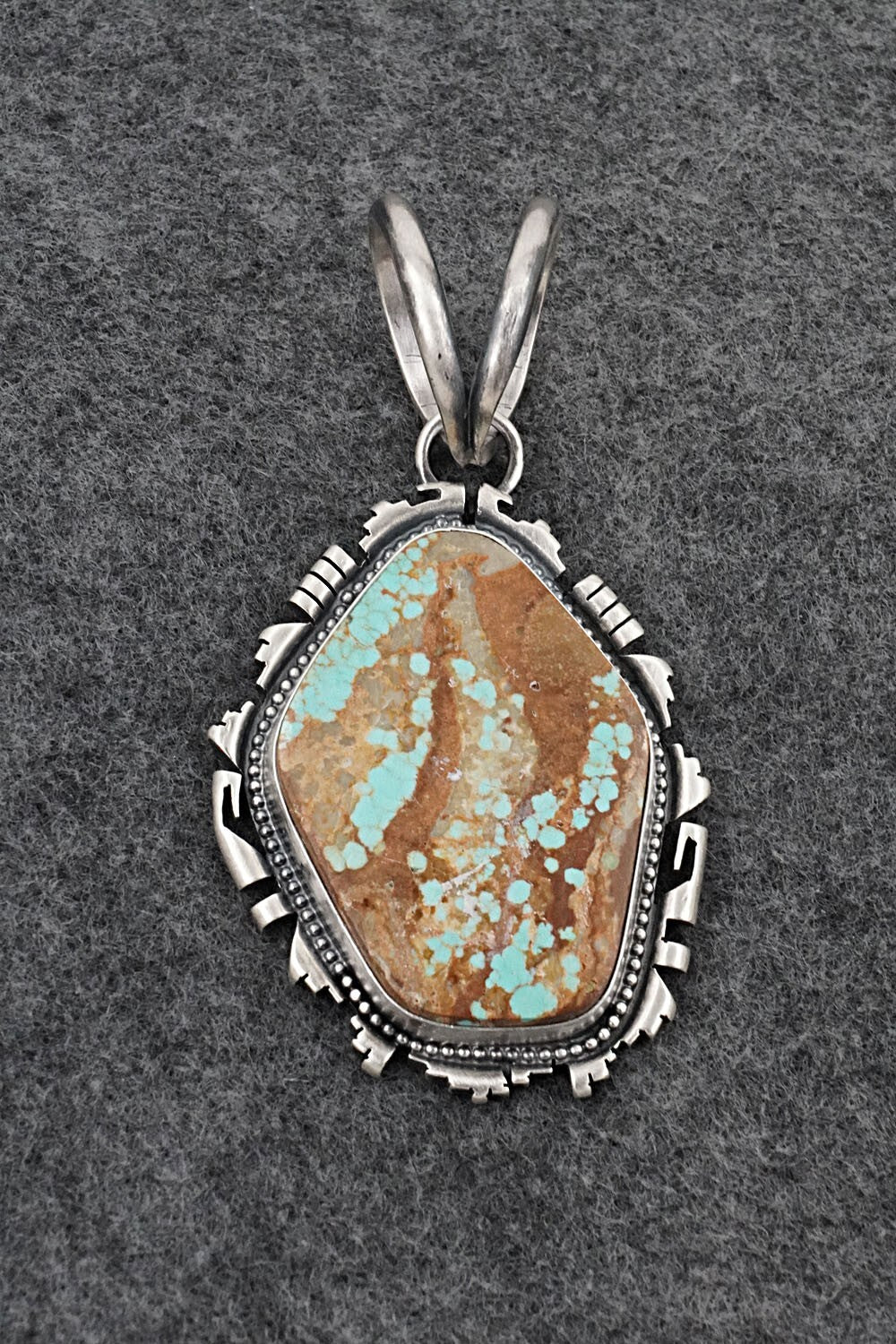 Turquoise & Sterling Silver Pendant - Randy Billy