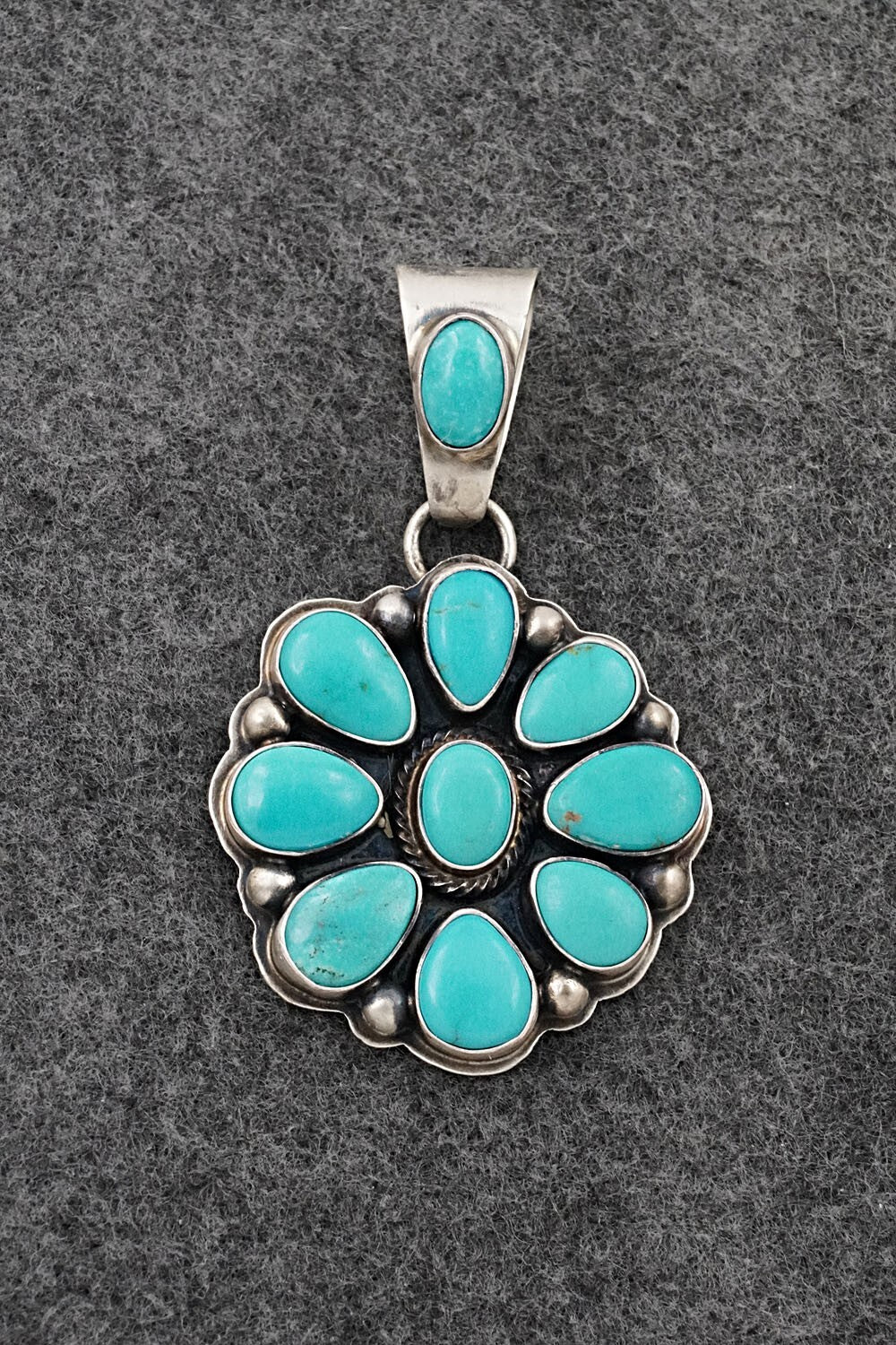 Turquoise & Sterling Silver Pendant - Kathleen Livingston