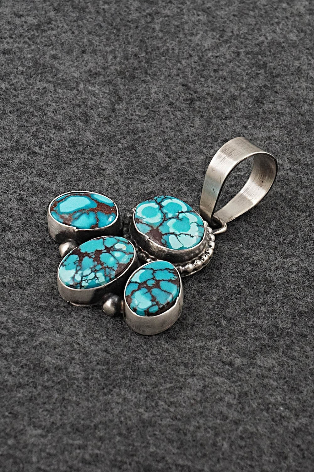 Turquoise & Sterling Silver Pendant and Earrings Set - Bobby Johnson
