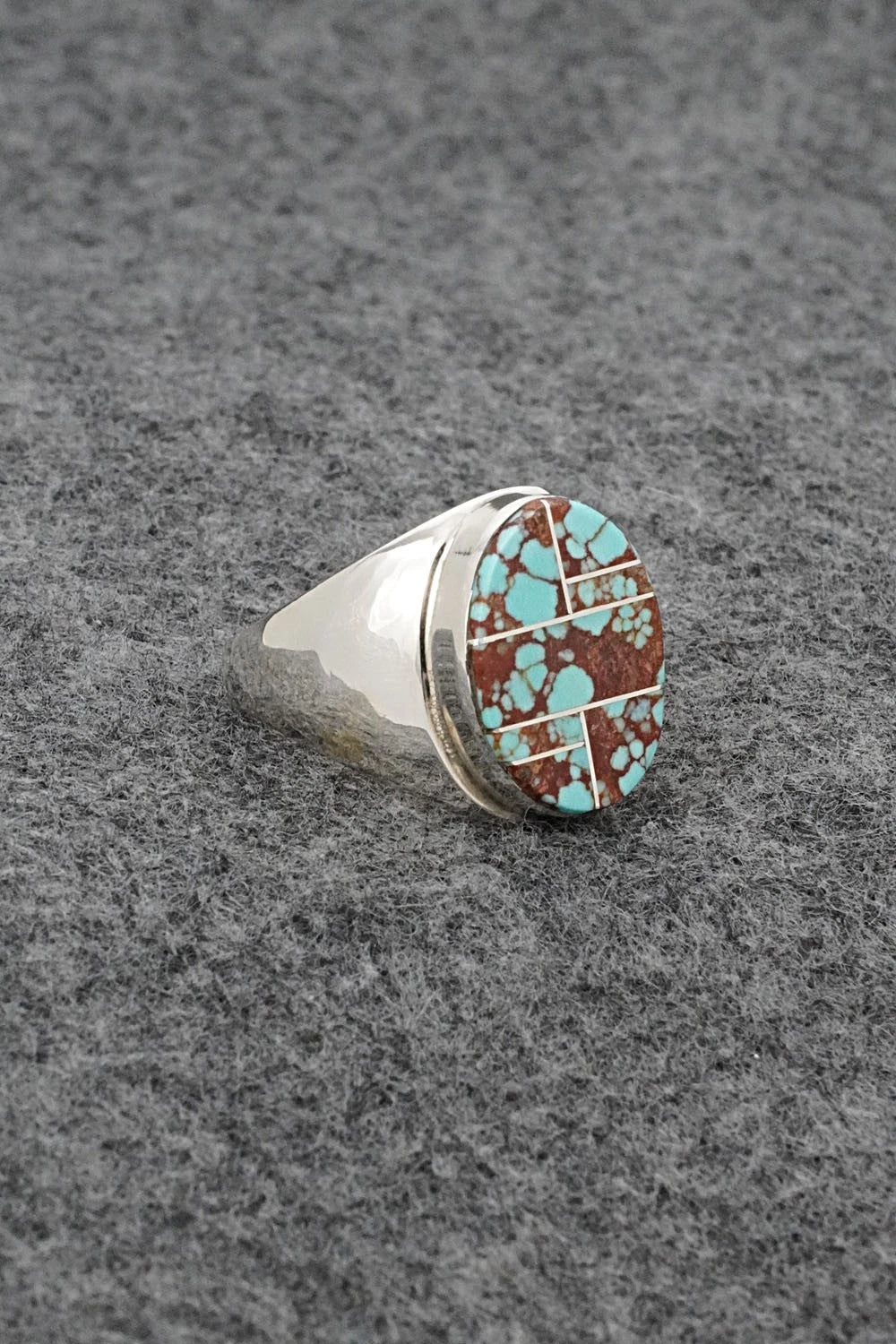 Turquoise & Sterling Silver Ring - Wilbert Gray - Size 9