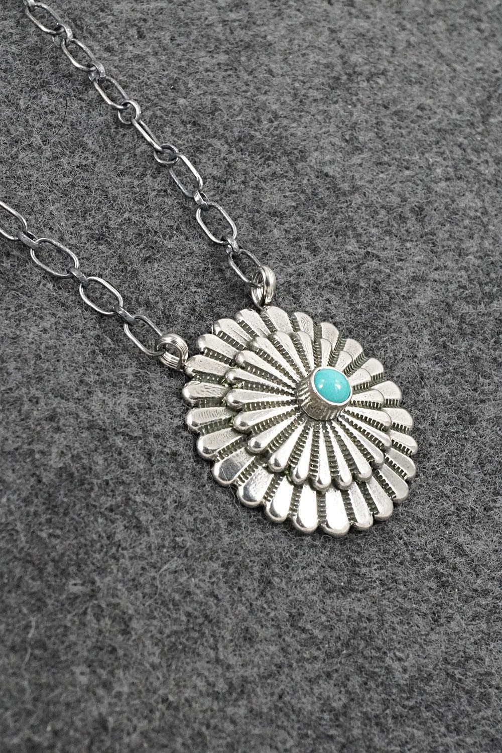 Turquoise & Sterling Silver Necklace - Sheldon Mariano