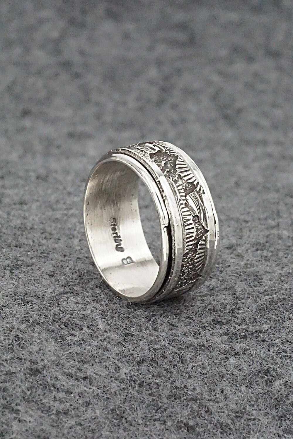 Sterling Silver Spinner Ring - Elaine Becenti - Size 9.75