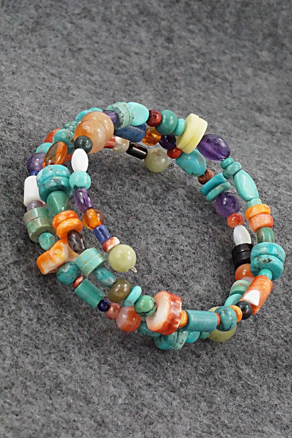 Multi-Stone Beaded Wrap Bracelet - Helen Tsosie