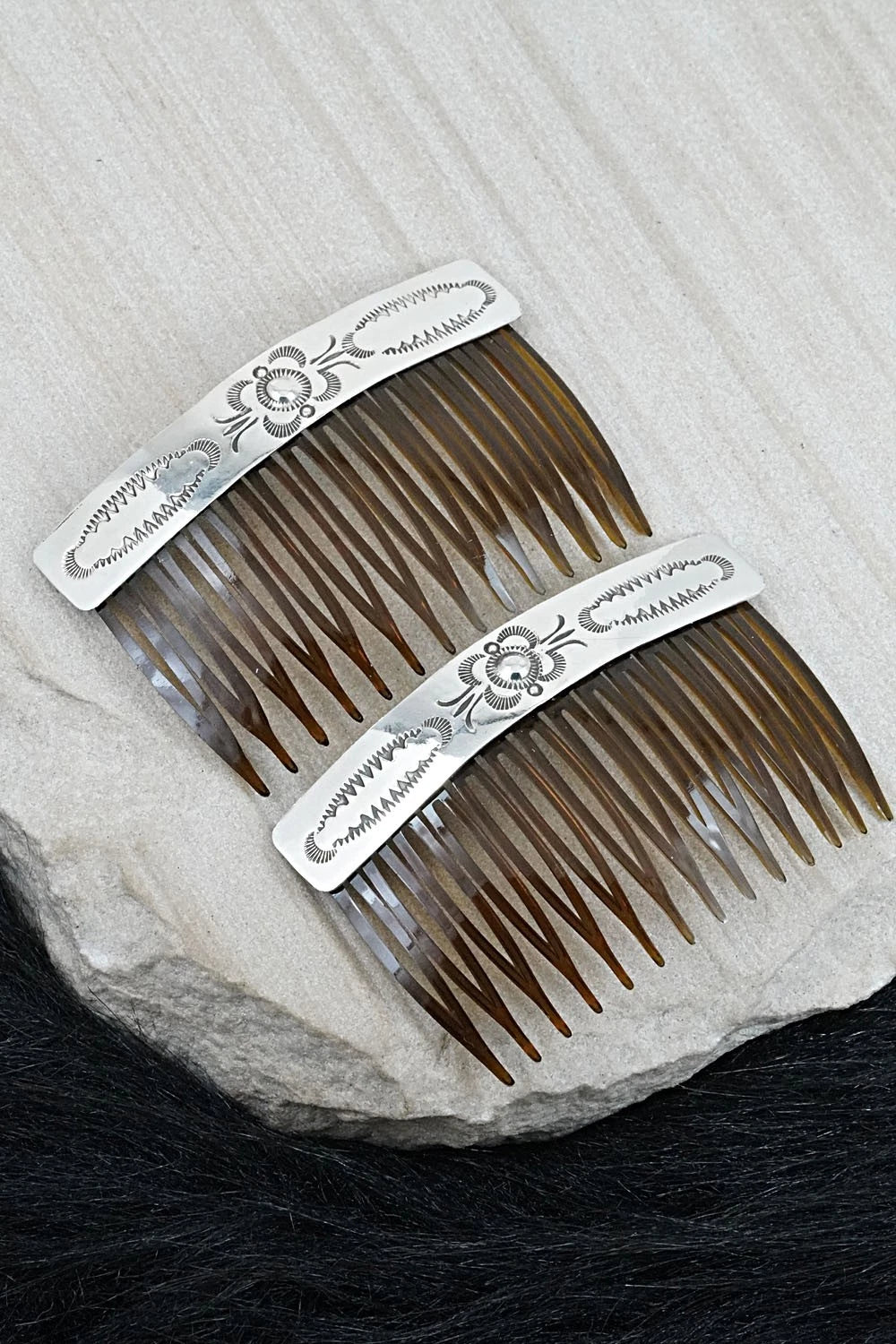 Sterling Silver Hair Combs - Bertha Begay