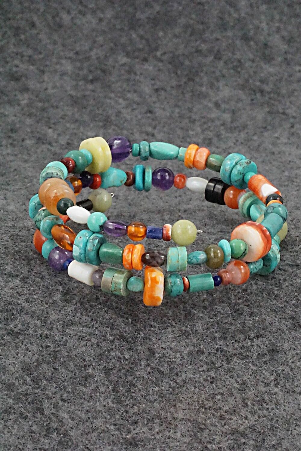 Multi-Stone Beaded Wrap Bracelet - Helen Tsosie