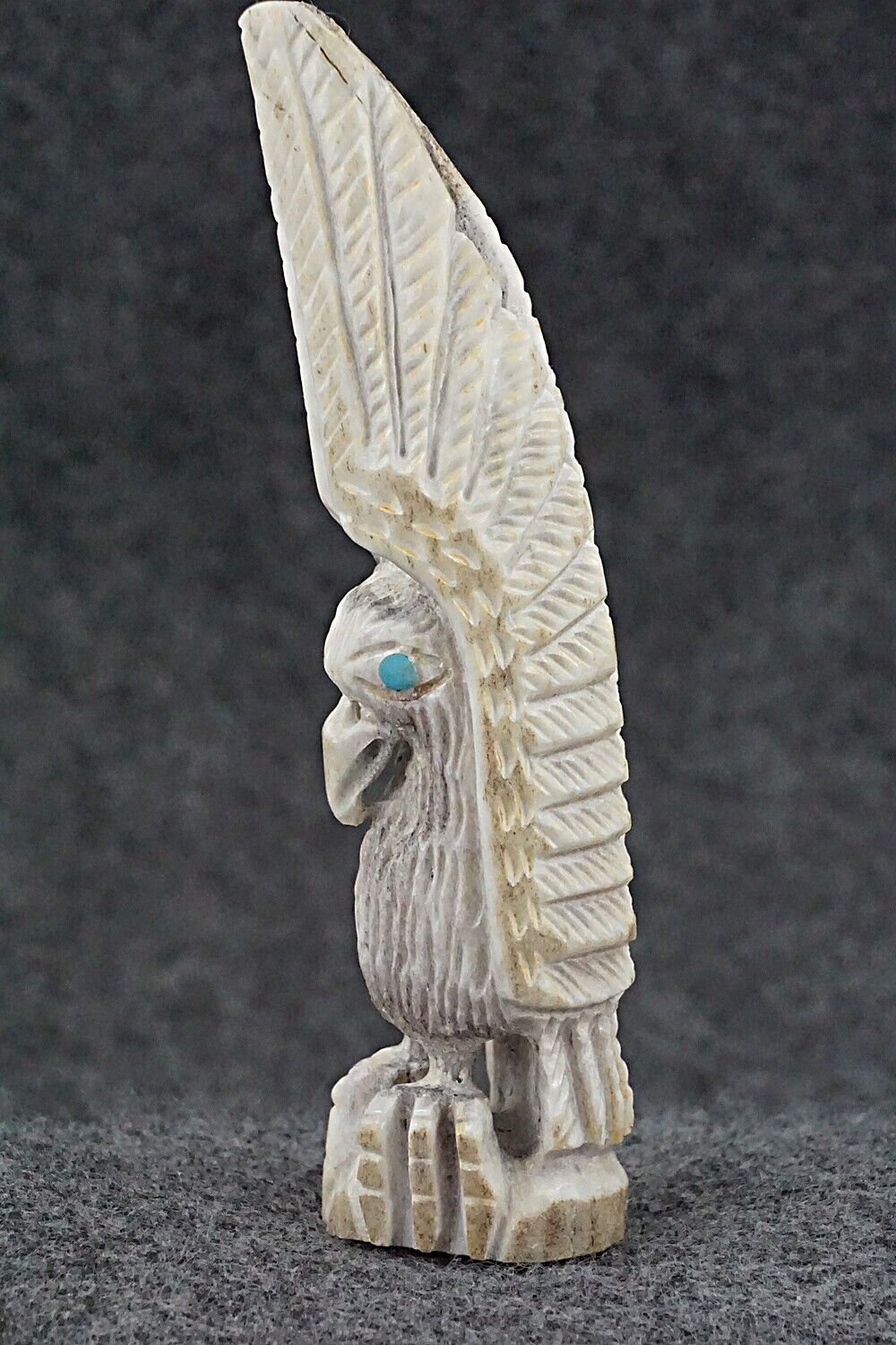 Eagle Zuni Fetish Carving - Garrick Weeka