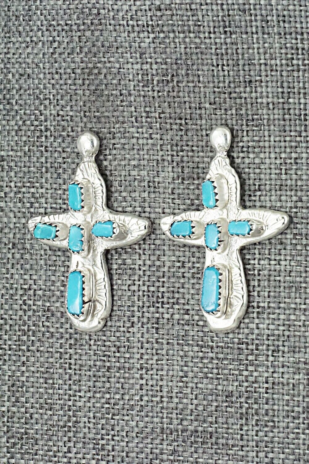 Turquoise & Sterling Silver Earrings - Verona Quam