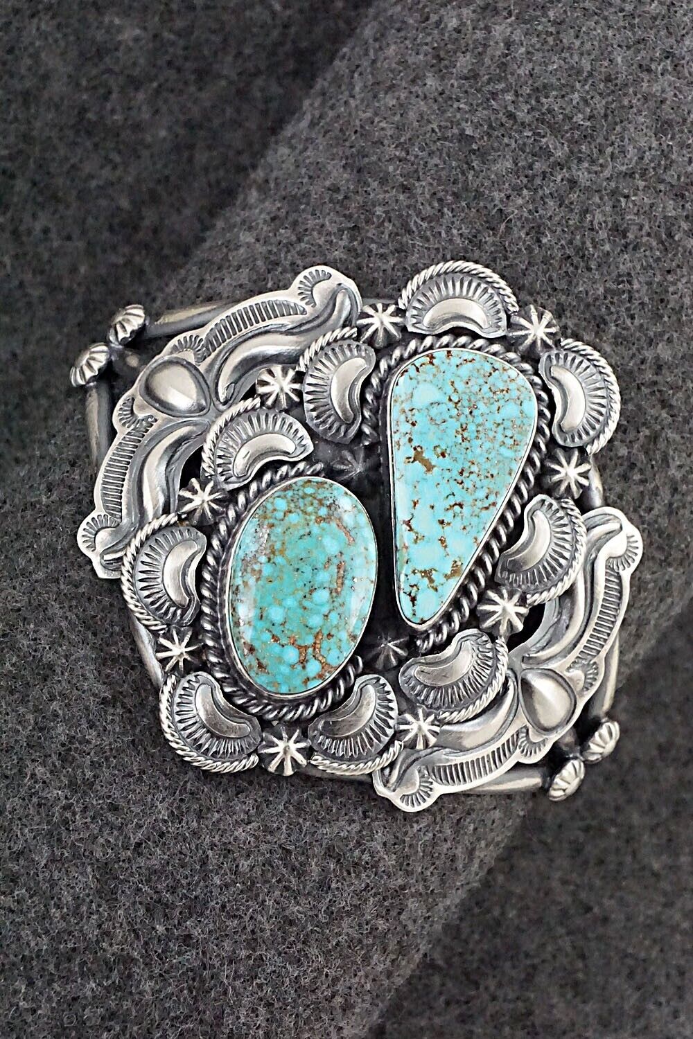 Turquoise & Sterling Silver Bracelet - Raymond Delgarito