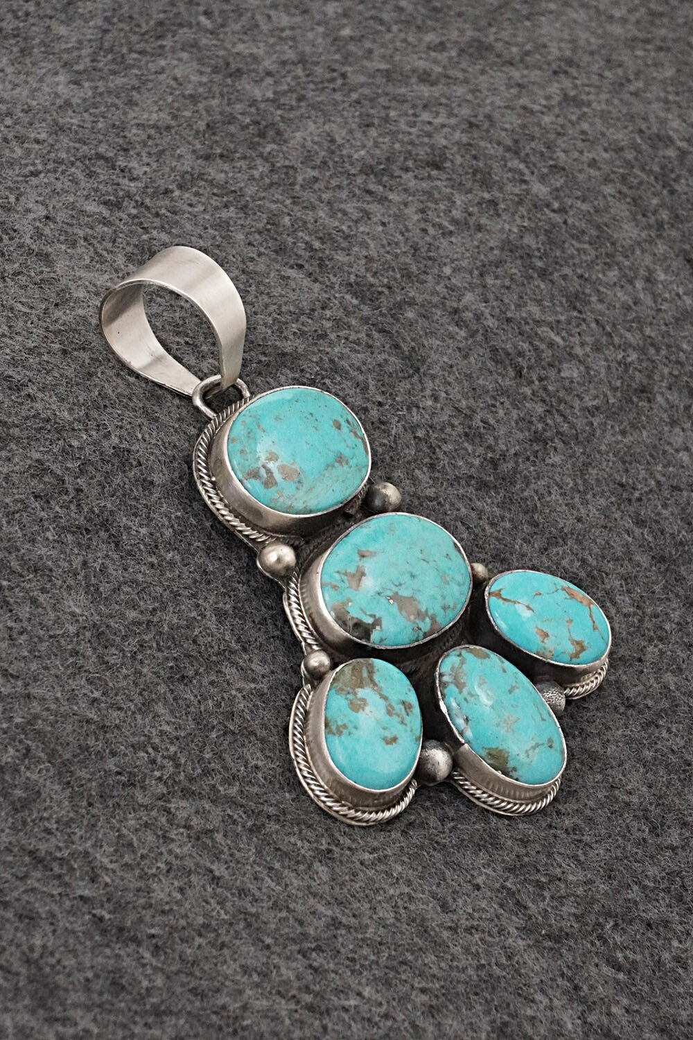 Turquoise & Sterling Silver Pendant - Kathleen Chavez