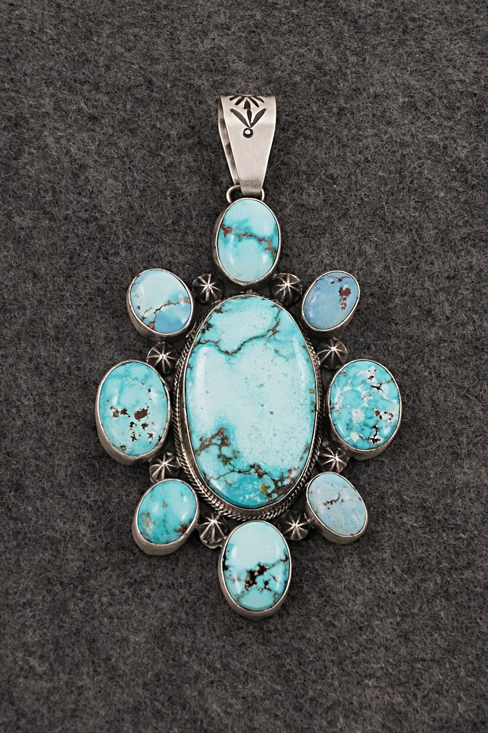 Turquoise & Sterling Silver Pendant - Darrin Livingston