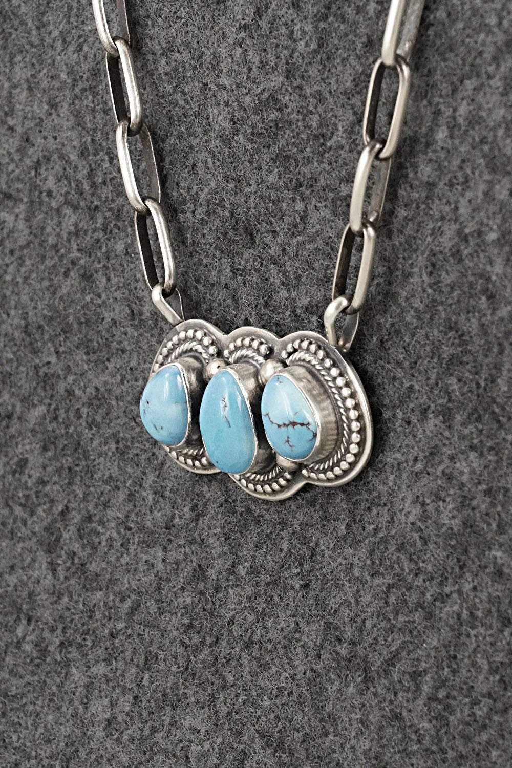 Turquoise & Sterling Silver Necklace - Kathleen Livingston