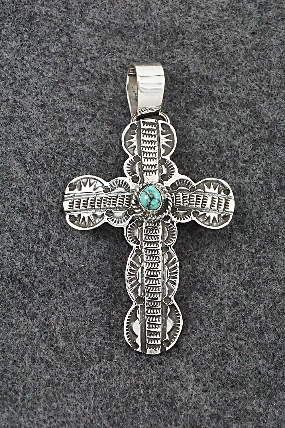 Turquoise & Sterling Silver Pendant - Leonard Maloney