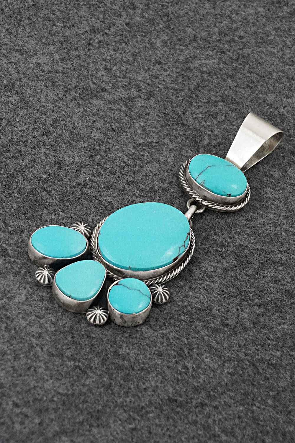 Turquoise & Sterling Silver Pendant - Paul Livingston