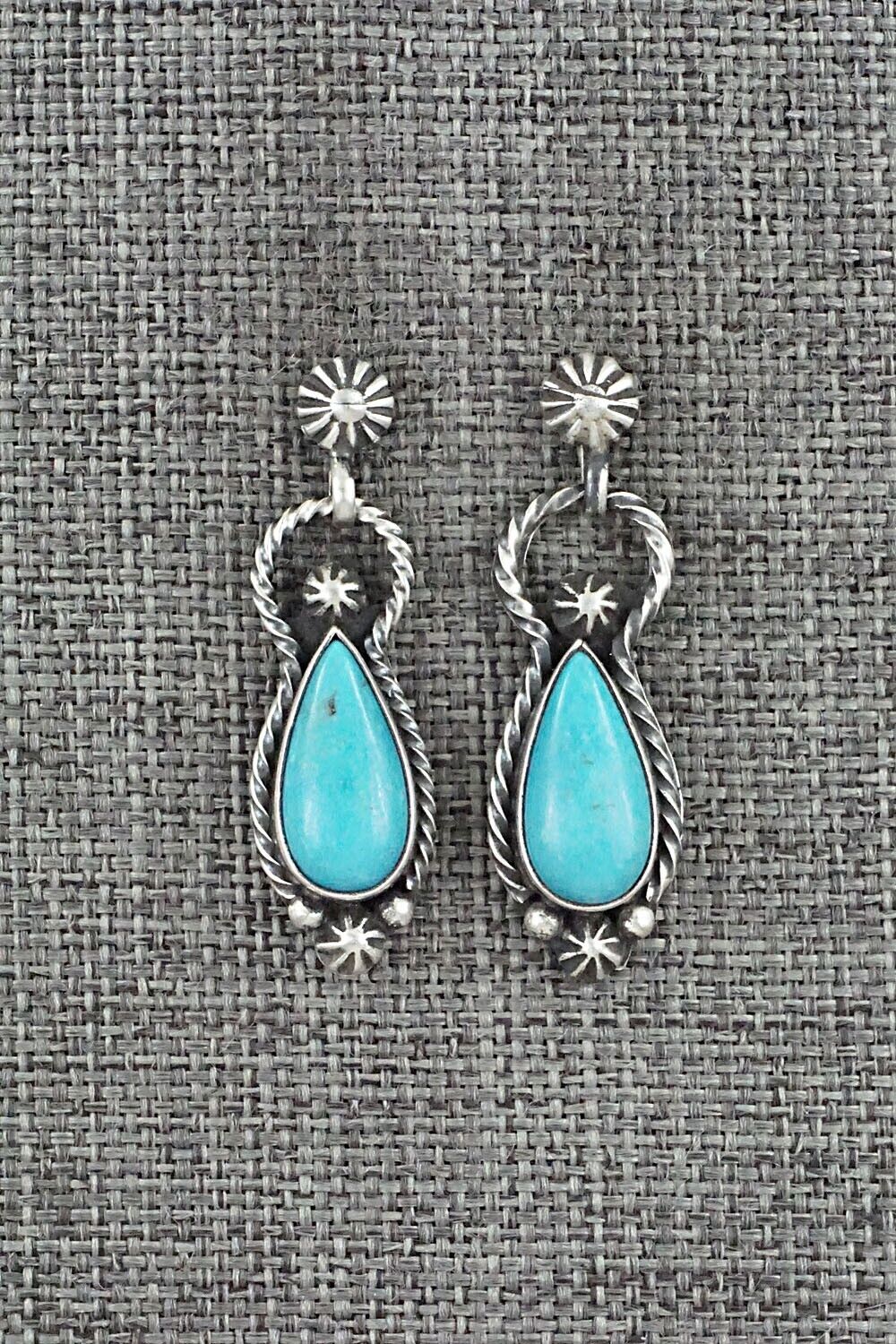 Turquoise & Sterling Silver Earrings - Verley Betone