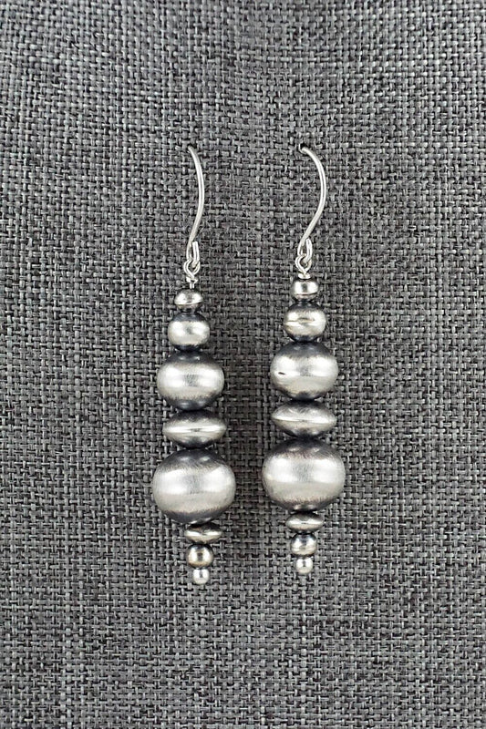 Sterling Silver Navajo Pearl Earrings - Dorinda Mariano