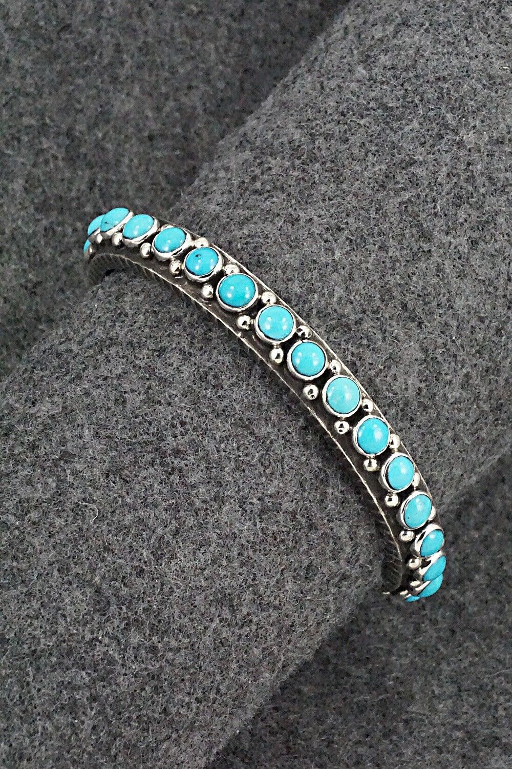 Turquoise & Sterling Silver Bracelet - Ernest Rangel