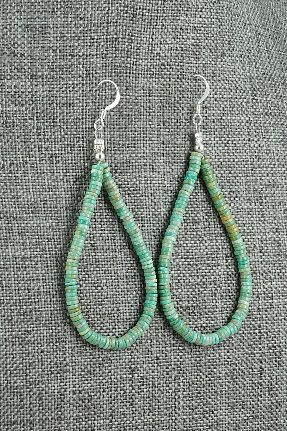 Turquoise & Sterling Silver Earrings - Doreen Jake