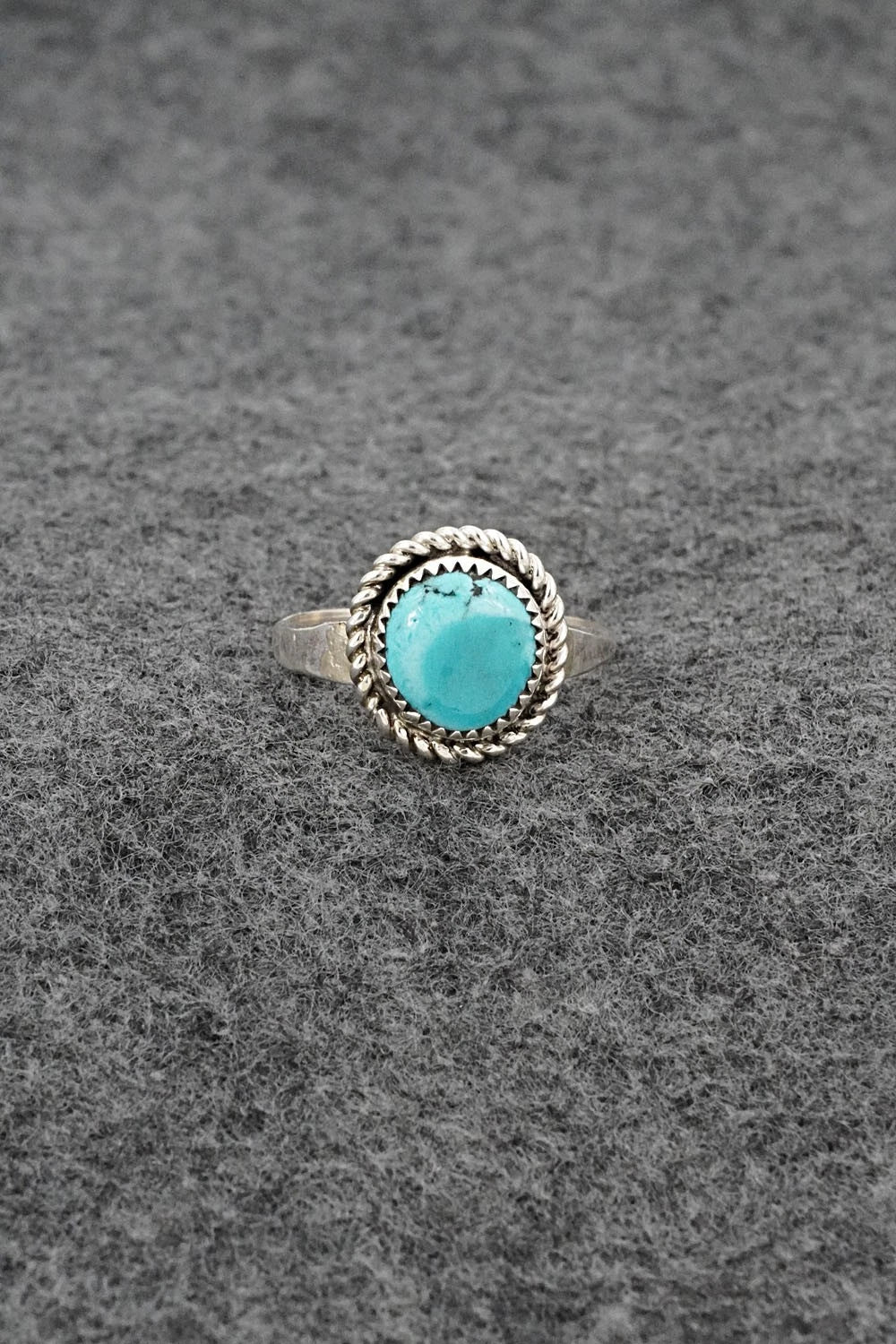 Turquoise & Sterling Silver Ring - Darius Arviso - Size 8.5