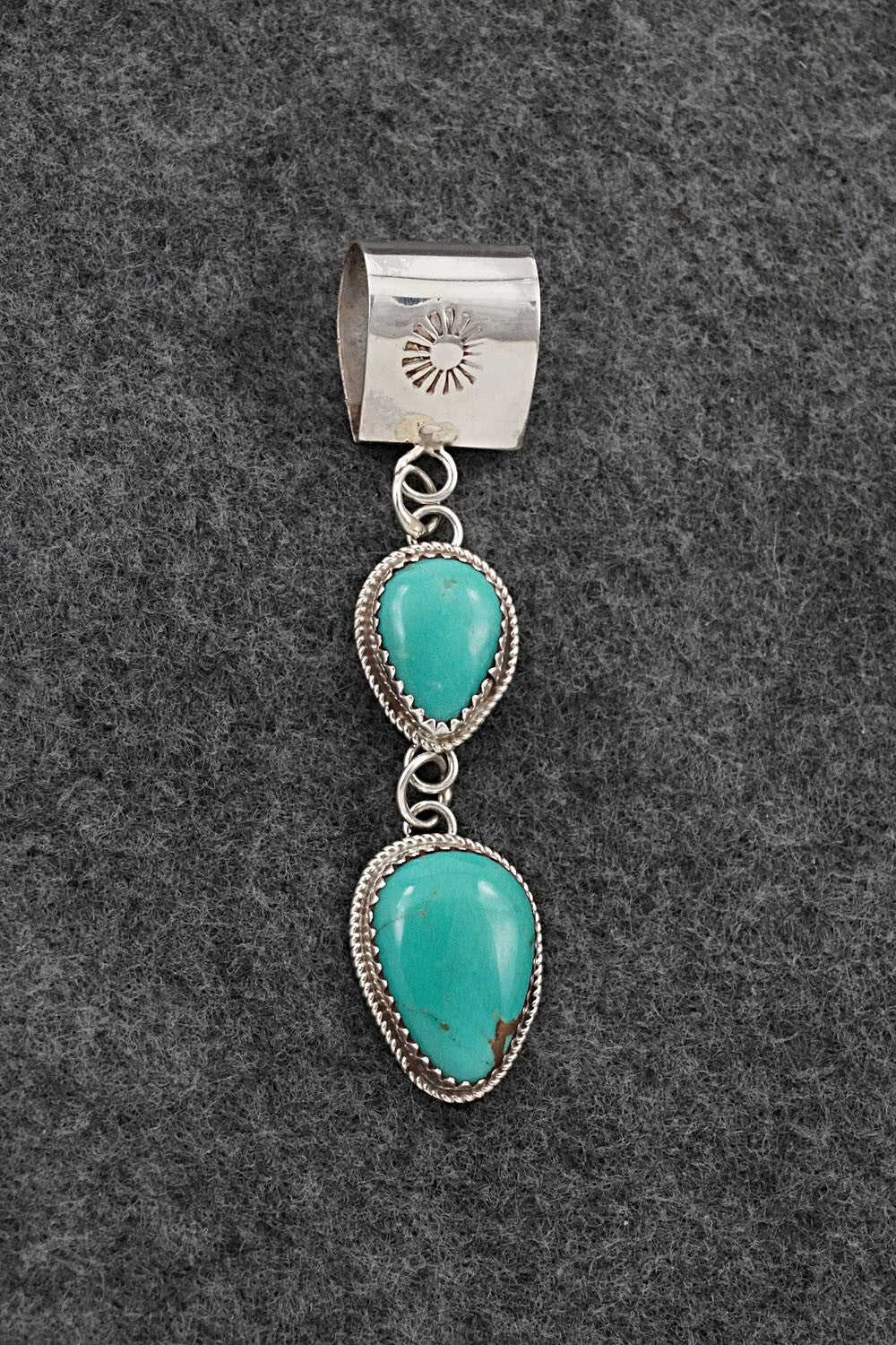 Turquoise & Sterling Silver Pendant - Ernest Hawthorne